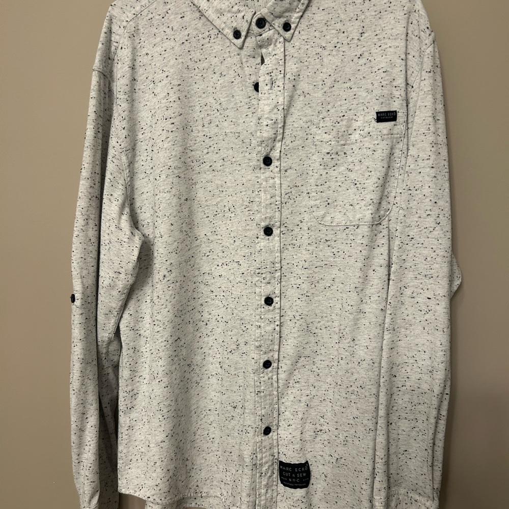 Marc Ecko Light Gray Button Down Shirt